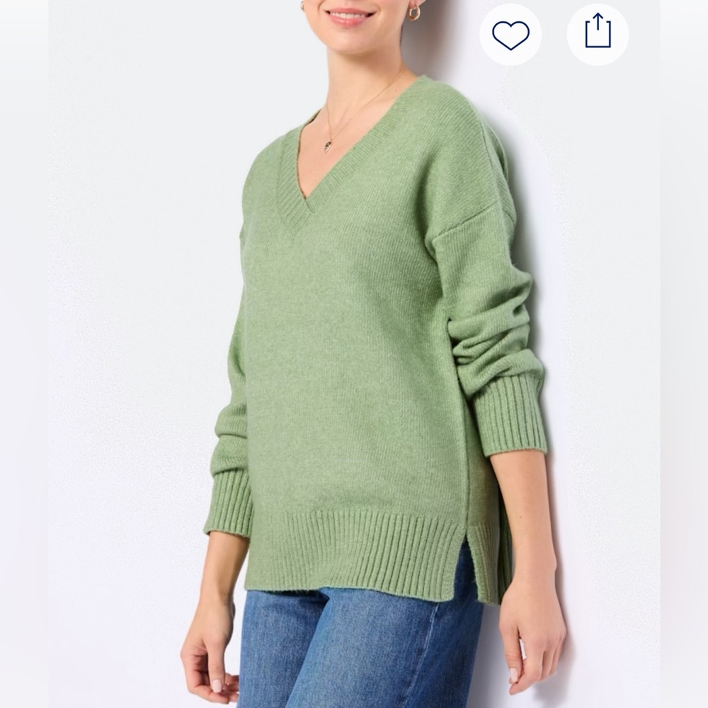 Market & spruce Constance cozy v neck tunic sweater - Picture 3 of 5